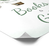 Groene Hete Luchtballon Baby shower Boeken en Gesc Poster (Hoek)