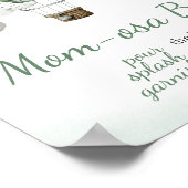 Groene Hete Luchtballon Baby shower Moeder Osa Bar Poster (Hoek)