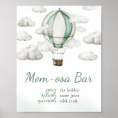 Groene Hete Luchtballon Baby shower Moeder Osa Bar Poster (Voorkant)