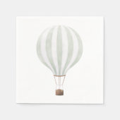 Groene Hete Luchtballon Papier Servet (Voorkant)
