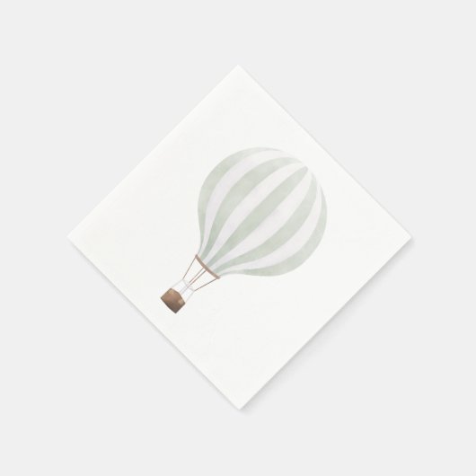 Groene Hete Luchtballon Papier Servet (Hoek)