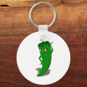 Groene hete peper diva sleutelhanger (Voorkant)