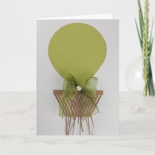 Groene heteluchtballon aanpassen kaart (Voorkant)