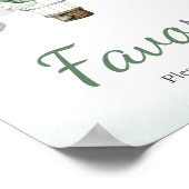 Groene heteluchtballon Baby shower gunsten Poster (Hoek)