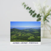 Groene heuvels - Azoren Briefkaart (Staand voorkant)