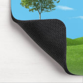 Groene heuvels met konijn muismat (Hoek)