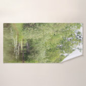 Groene heuvelvijver badhanddoek (Badhanddoek)