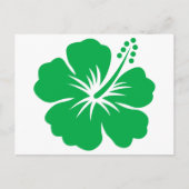 Groene hibiscus bloem briefkaart (Voorkant)