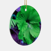 Groene Hibiscus Bloem Ornament (Rechts)