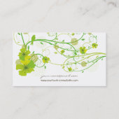 Groene Hibiscus Swallow Birds Elegant Floral Garde Visitekaartje (Achterkant)