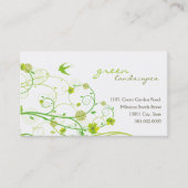 Groene Hibiscus Swallow Birds Elegant Floral Garde Visitekaartje (Voorkant)