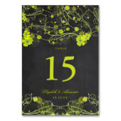 Groene Hibiscus Swallows Floral Chalkboard Wedding Kaart (Voorkant)