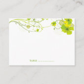 Groene Hibiscus Swirls & Swallows Floral Wedding Plaatskaartje (Voorkant)