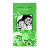 Groene Hibiscus Weddenschap Grote Foto voor Wijnla Etiket (Voorkant)