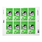 Groene Hibiscus Weddenschap Grote Foto voor Wijnla Etiket (Full Sheet)