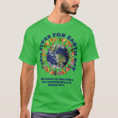 Groene HIGH FIVES VOOR EARTH DAY Christelijk T-shirt (Voorkant)