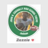 Groene High School Football Player Foto Laptop Sticker (Vel)