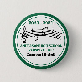 Groene High School Koor Custom Keepsake Ronde Button 5,7 Cm