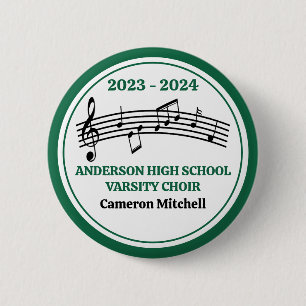 Groene High School Koor Custom Keepsake Ronde Button 5,7 Cm