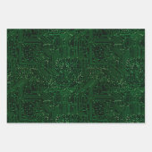 Groene hightech chiptechnologieën inpakpapier vel (Voorkant 2)