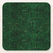 Groene hightech chiptechnologieën kartonnen onderzetters (Voorkant)