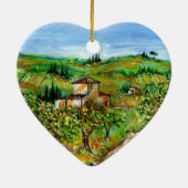 GROENE HILLEN EN OLIJFBOMEN IN TAALLANDSCHAP KERAMISCH ORNAMENT (Achterkant)