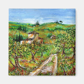 GROENE HILLEN EN OLIJFBOMEN IN TAALLANDSCHAP MAGNEET (Voorkant)