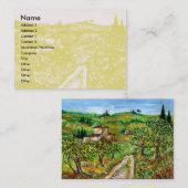 GROENE HILLEN EN OLIJFBOMEN TUSCANY LANDSCAPE VISITEKAARTJE (Voorkant / Achterkant)
