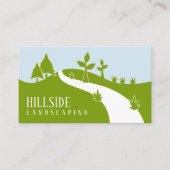 Groene Hillside Landscaping Vector Landschap Visitekaartje (Voorkant)