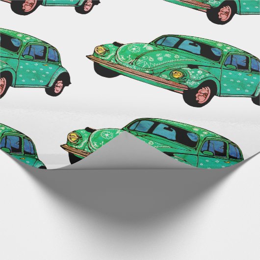 Groene hippie auto mandala inpakpapier (Hoek)