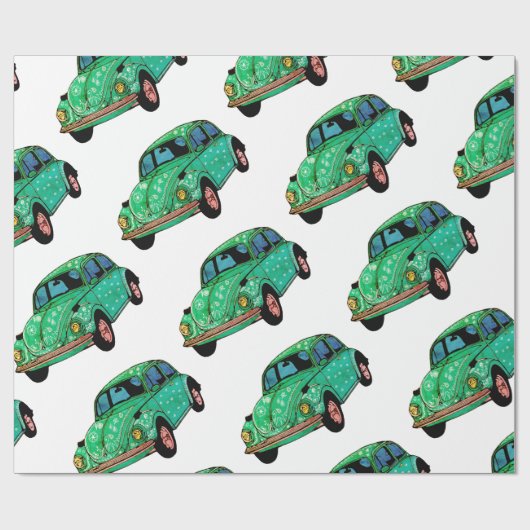 Groene hippie auto mandala inpakpapier (Vlak)