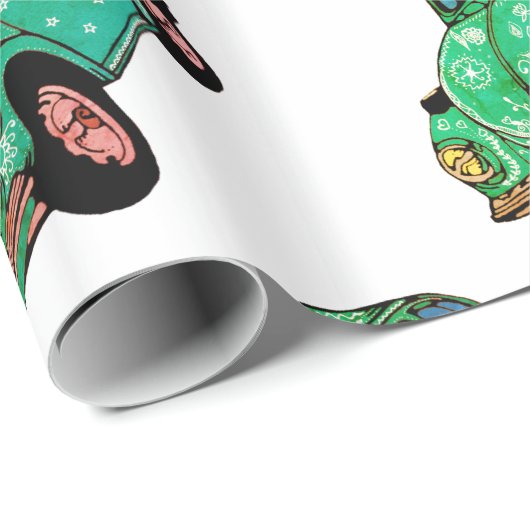 Groene hippie auto mandala inpakpapier (Rol Hoek)