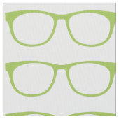 Groene hipster Geek Glasses Fabric Stof (Close Up)