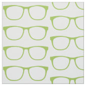 Groene hipster Geek Glasses Fabric Stof (Swatch)