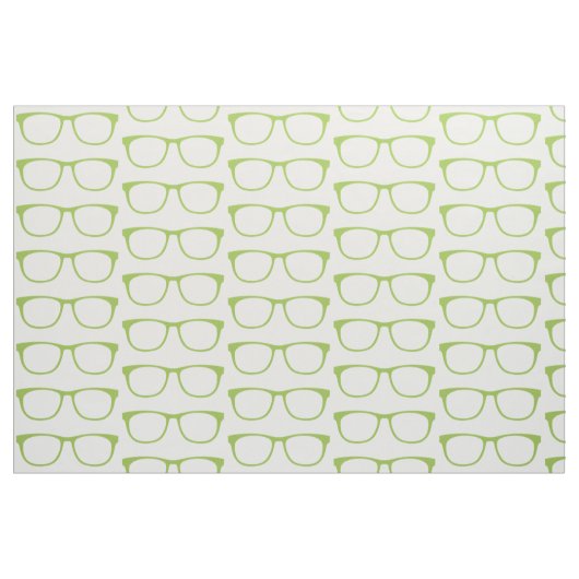 Groene hipster Geek Glasses Fabric Stof (Fat Quarter)