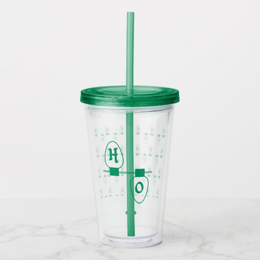 Groene HO lichten Acryl Drinkbeker (Voorkant)