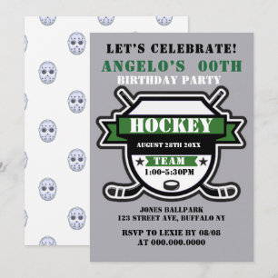 Groene Hockey Theme Birthday Party nodigt uit