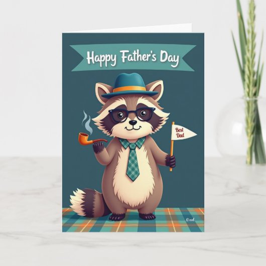 Groene Hoed Beste Papa Kaart (Voorkant)