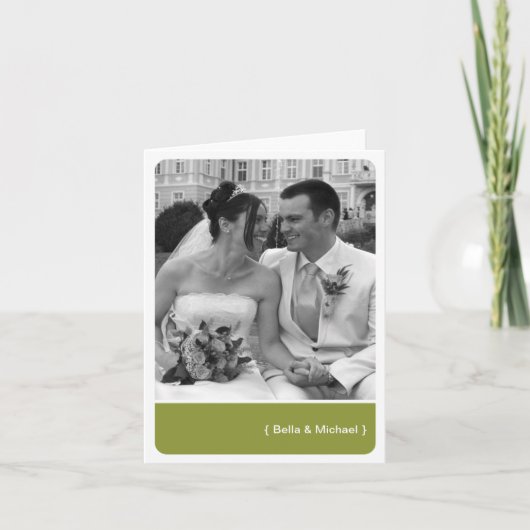 Groene hoek moderne foto bedankt (Voorkant)