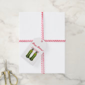 Groene Hoge Hakken met Candy Canes Cadeaulabel (Met Touw)