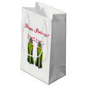 Groene Hoge Hakken met Candy Canes Klein Cadeauzakje (Achterkant Gekanteld)