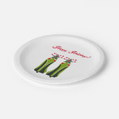 Groene Hoge Hakken met Candy Canes Papieren Bordje (Gekanteld)