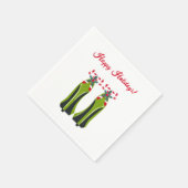 Groene Hoge Hakken met Candy Canes Servet (Hoek)