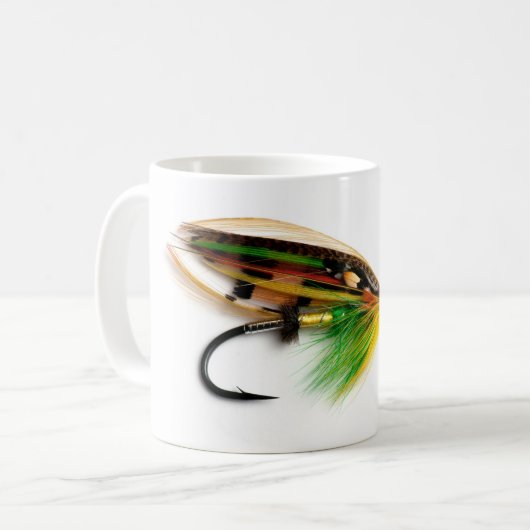 Groene Hoger Zalmon Fly Mok (Voorkant links)