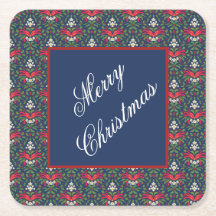 Groene Holly bladeren, rode bessen, rode boog