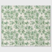 groene Holly Decoupage Cadeaupapier (Vlak)