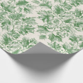 groene Holly Decoupage Cadeaupapier (Hoek)