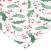 Groene Holly en Red Berry kerstpatroon Tafelkleed (Gekanteld)