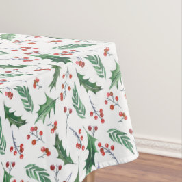 Groene Holly en Red Berry kerstpatroon Tafelkleed