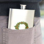 Groene Holly en rode bessen kerstkrans Flacon (Voorbeeld)